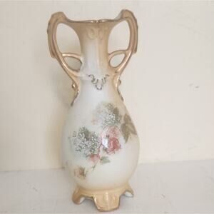 Antique Art Nouveau Austrian Vase Royal Teplitz Porcelain 8 In Tall